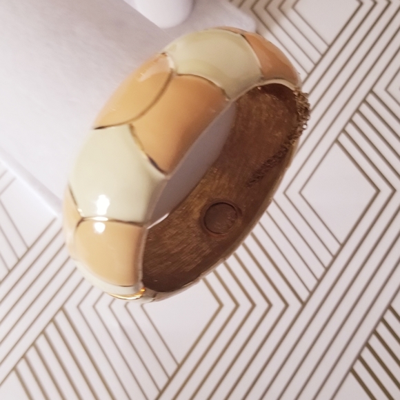 Modern Enamel Statement Bangle Bracelet - Picture 5 of 14